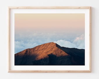 Hawaii, Maui, Haleakala, Mountain, Clouds, Sunset - Fine Art Photo Print / Poster