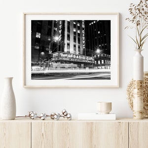 New York Photo Print, Radio City Music Hall Wall Art, NYC Street Black and White Fine Art Prints, Modern and Minimalist Photography Poster image 5