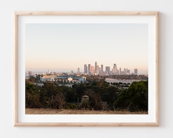Los Angeles Skyline Photo: Dodger Stadium & Downtown LA Print