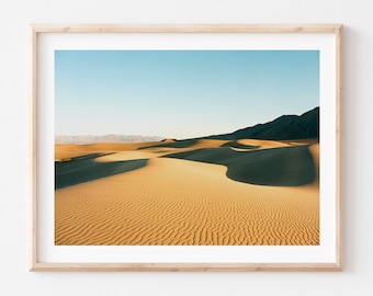 Death Valley National Park, Film Photo Print, Mesquite Sand Dunes Poster, Desert Wall Art, California Photography Prints