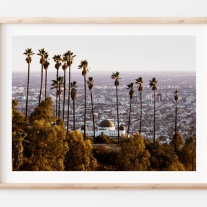 Los Angeles Photo Print, California Fine Art Landscape Photography, Griffith Observatory Framed Prints, Palm Tree Poster Art, LA Skyline