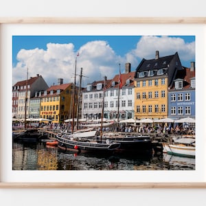 Nyhavn Photo Print, Copenhagen Fine Art, City City Photography, Denmark, Scandinavia Wall Art, Europe, Colorful Building, Poster, Framed