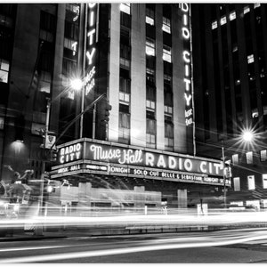 New York Photo Print, Radio City Music Hall Wall Art, NYC Street Black and White Fine Art Prints, Modern and Minimalist Photography Poster image 9