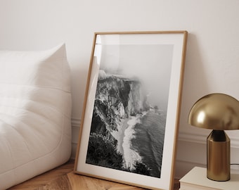 Big Sur, California Coast Photo Print: Black and White Fine Art (Framed Option)