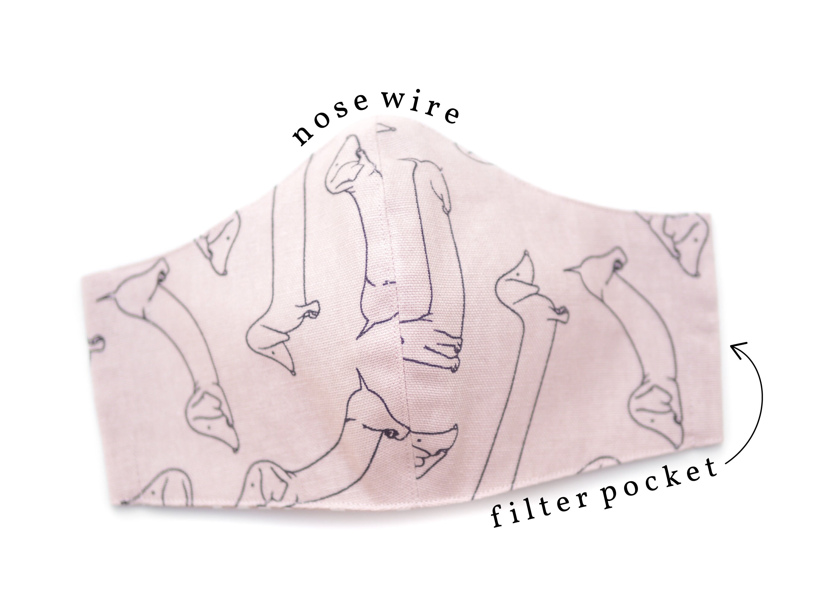 Handmade Fabric Face Mask | Filter Pocket Mask | Nose Wire | Reusable…