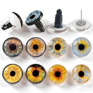 10 ojos de seguridad para amigurumi, ojos de animales de cristal cabujón, ideales para tejer peluches suaves (A184B).