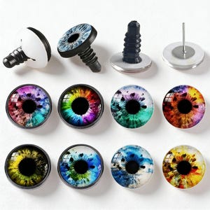 10 PCS Beginner-Friendly Safety Eyes with Washers - No-Slip Design for Amigurumi Crochet Patterns A205