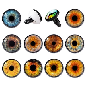 10PCS Dragon Safety Eyes with Washers for Amigurumi & Stuffed Animals | Durable Realistic Doll Making Eyes for Crochet Teddy Bears A184B