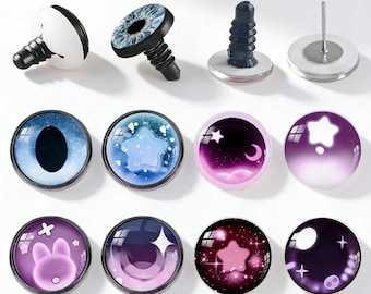 10PCS Safety Eyes with Washers for doll Amigurumi and Stuffed Animals Supplies for Crocheting Soft Plushie Toys A304