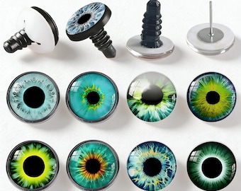 Black Safety Eyes 10-20mm with Washers: Crochet Amigurumi Doll Supplies
