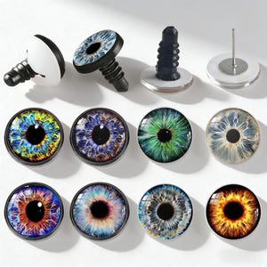 10 PCS Safety Eyes with Washers for Amigurumi and Stuffed Animals Supplies for Crocheting Soft Plushie Toys A200
