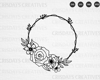 Download Rose Monogram Svg Etsy