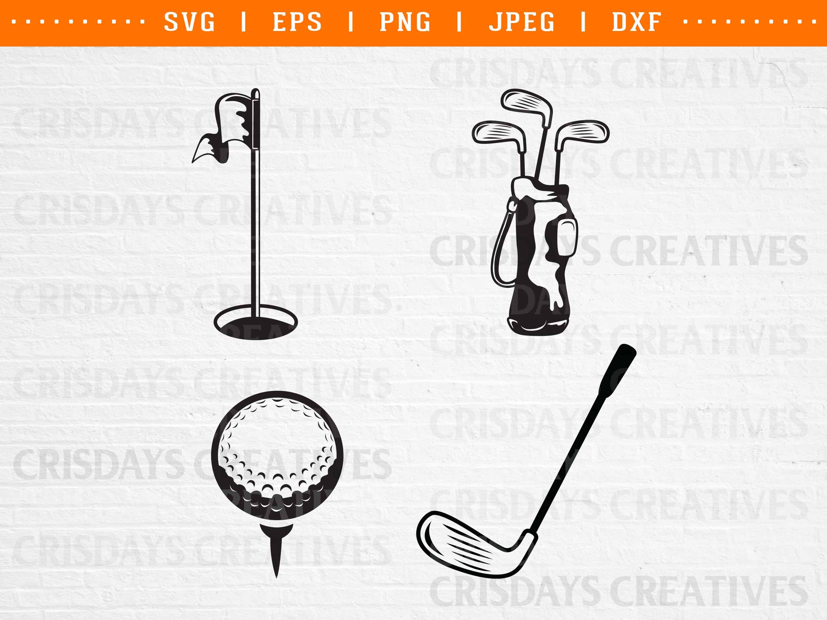 Golf Svg Golfer Svg Golfing Svg Golf Player Equipments Svg Etsy Canada