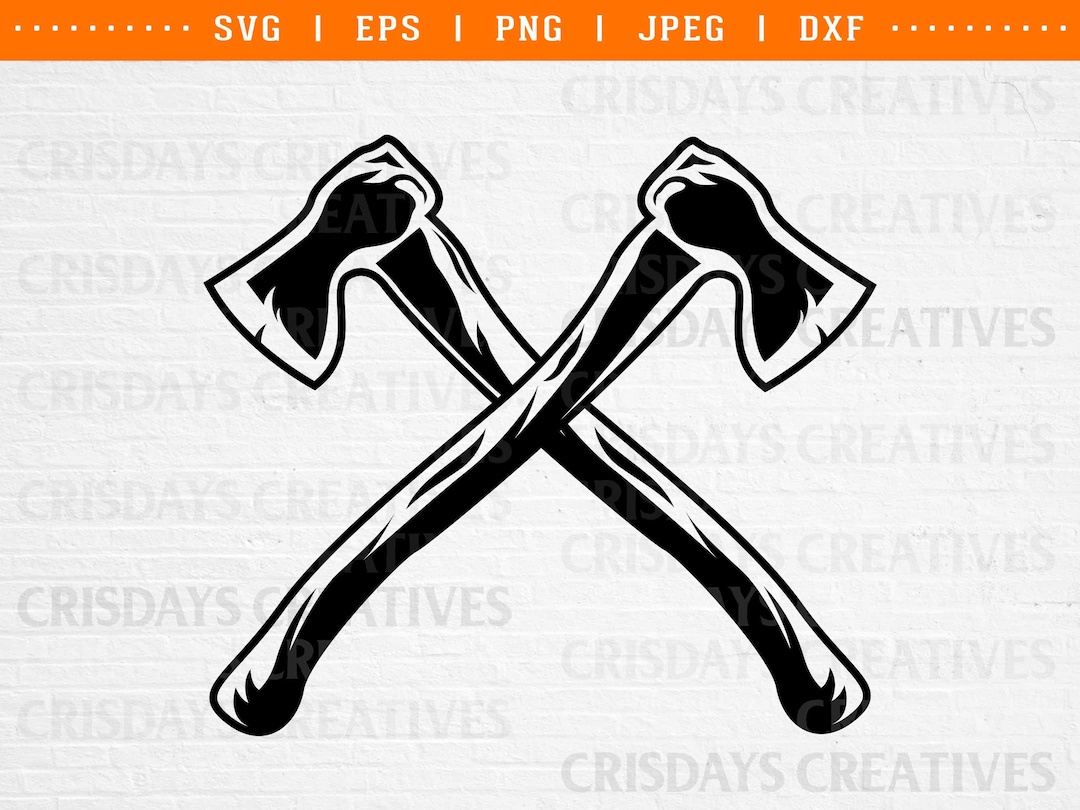 Crossed Axes Svg, Axe Svg, Cross Axe Svg, Axe Clipart, Lumberjack Svg