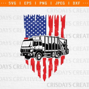 us flag svg, us garbage collector clipart, us garbage truck svg, garbage collector png, garbage truck png,  garbage truck svg, recycling svg
