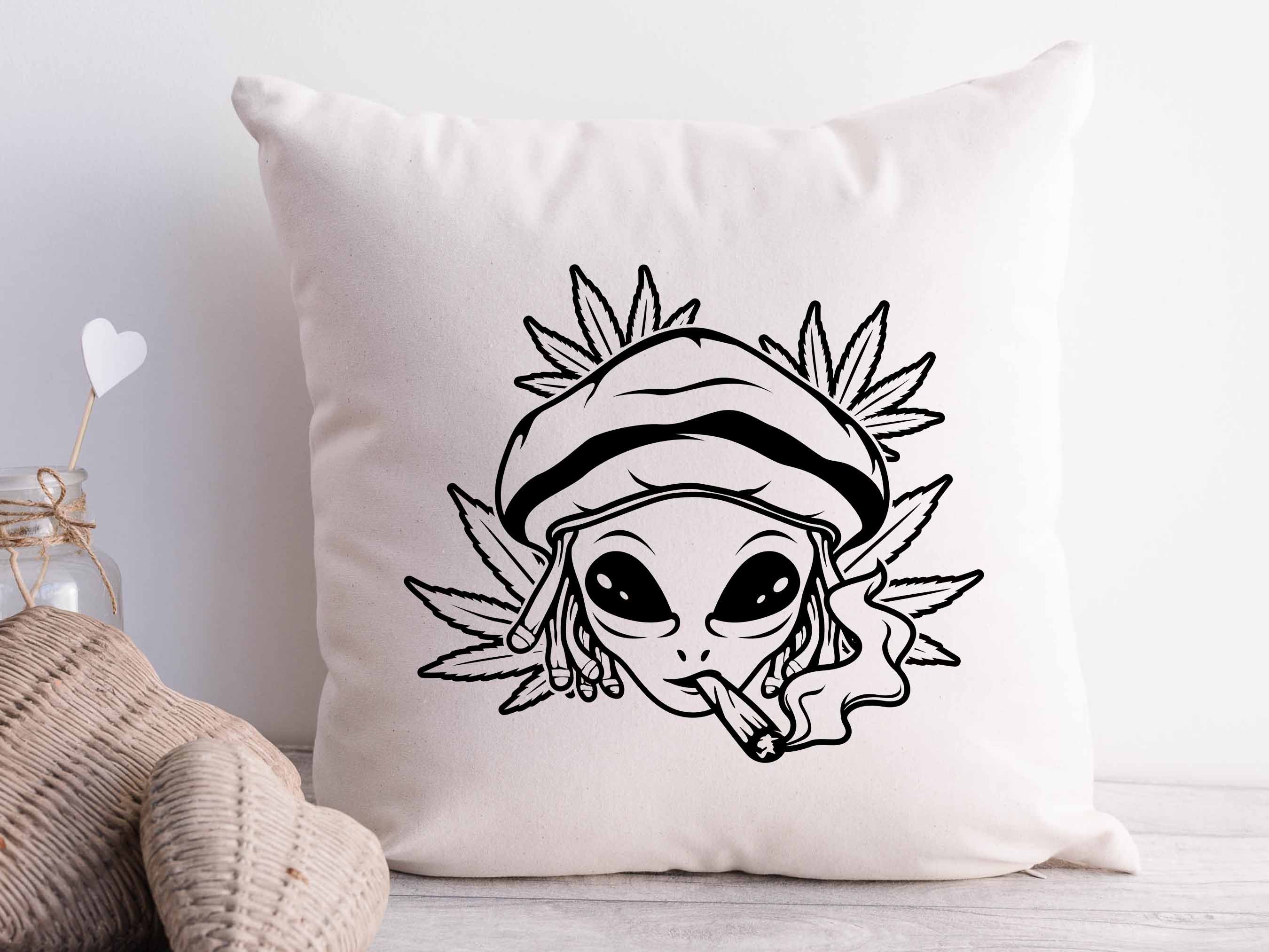 Smoking Alien Svg, Cannabis Svg , Alien Svg, Alien Smoking, Weed Svg ...