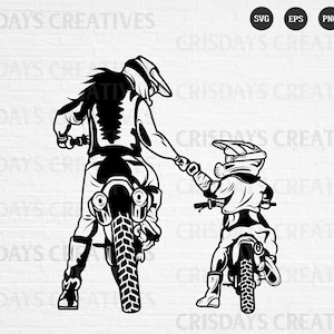 Mamá e Hijo SVG/ Motocross SVG/ Mamá Motocross Svg/ Son Motocross SVG/ Mamá e Hijo Vector/ Como Mamá Como Hijo/ Vector, Png, Cricut