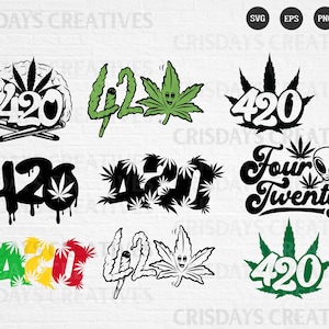 420svg, felice celebrazione del 420, collezione grafica bundle 420, erbaccia svg, cannabis, stampe di cannabis, set 420gifts, 420gifts per uomo, decalcomania