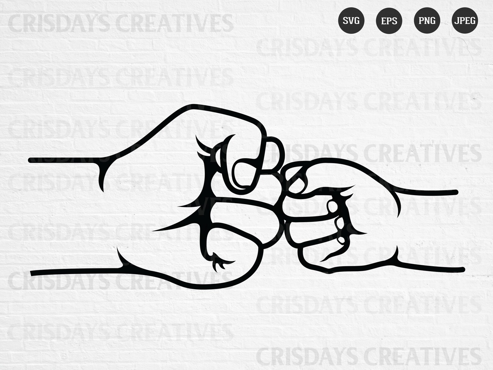 Fist bump Svg Father Daughter Fist Bump Dad and Baby Fist ...