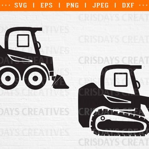 skid steer svg, track skid steer svg, heavy equipment svg, track loader png skid steer loader svg construction svg bulldozer svg clipart dxf