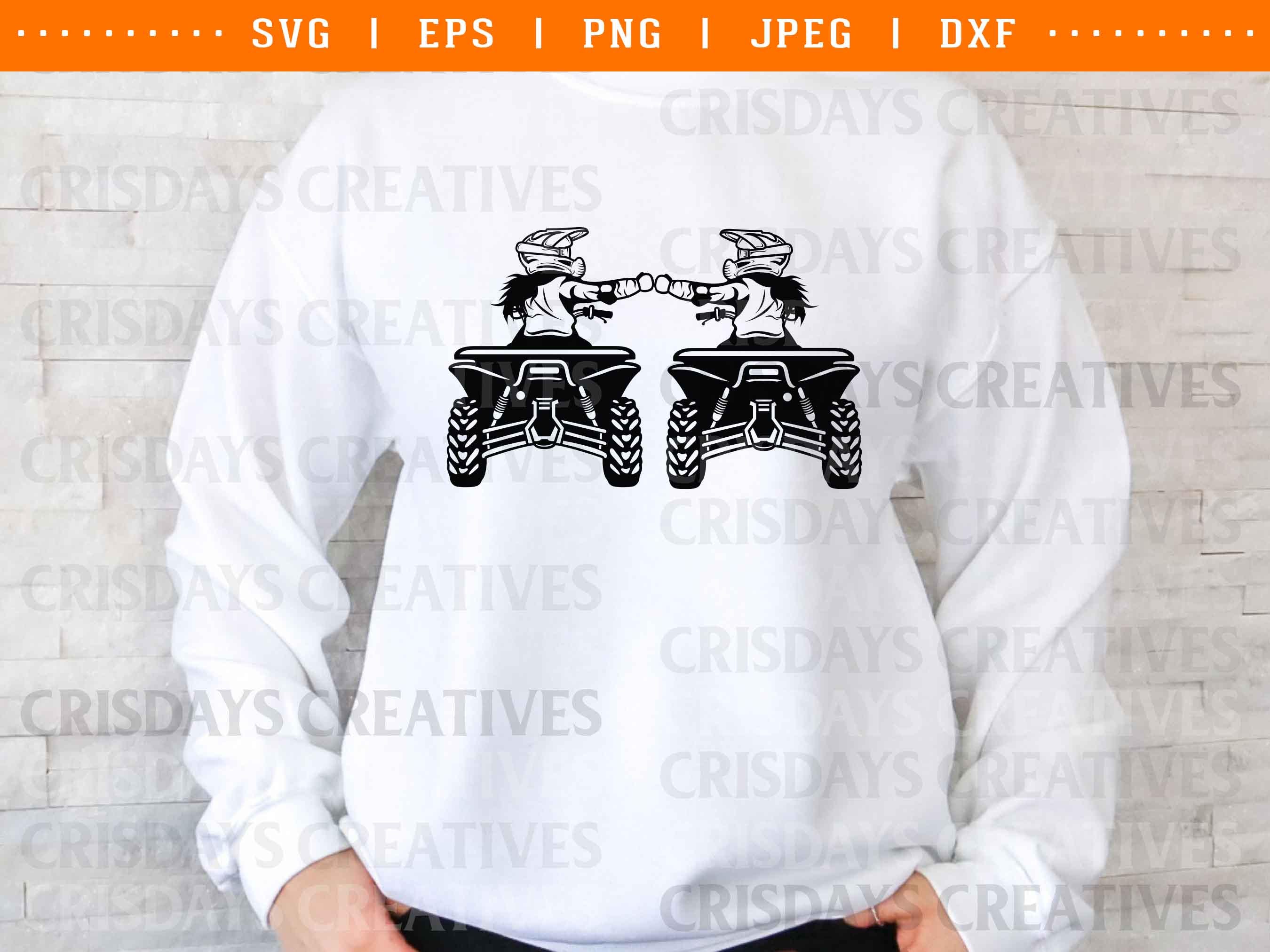 Girls Riding Quadbikes SVG | Girl ATV Rider Cut File | Off-road Quad ...