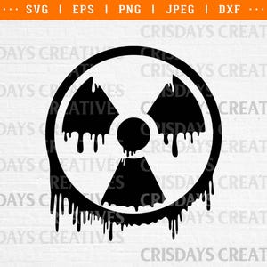 Nuclear Symbol SVG | Radioactive Sign Clipart | Hazard Warning Icon PNG | Radiation Symbol Vector | Danger Sign SVG File