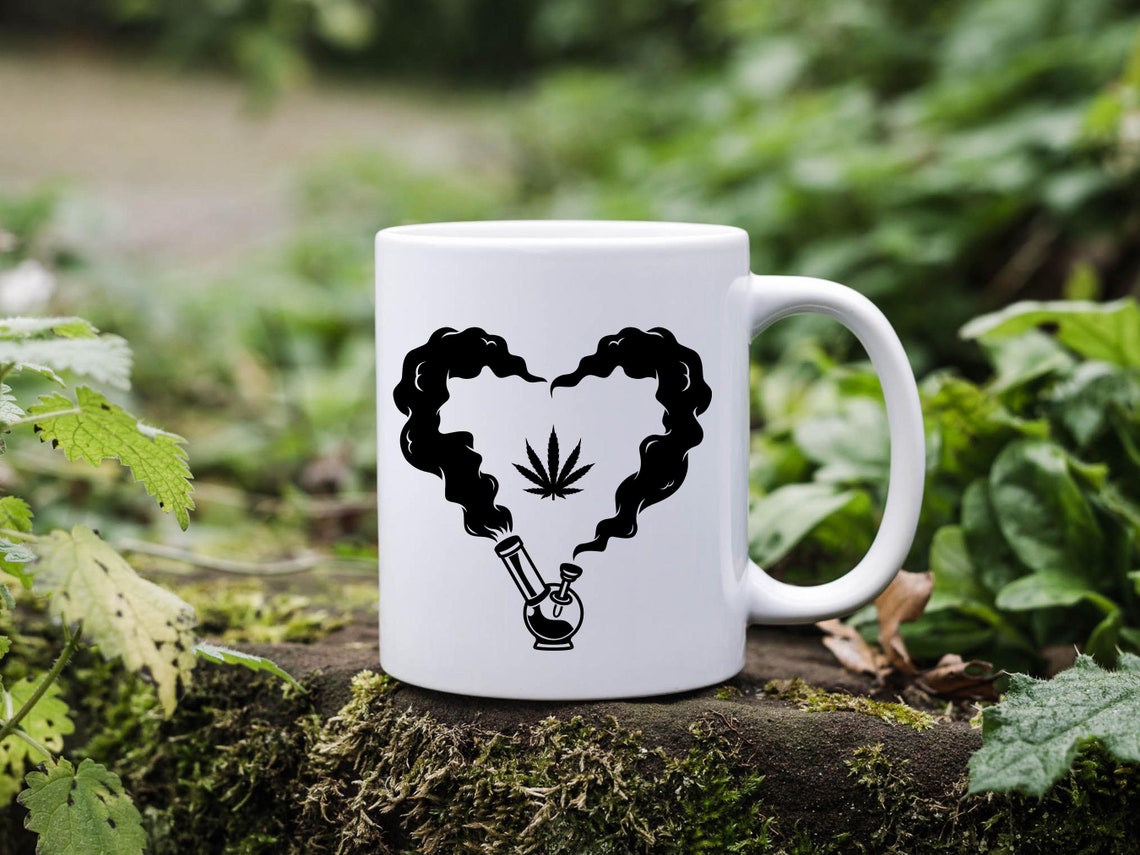 Love Cannabis Svg Weed Heart Bong Svg Cannabis Svg Heart Etsy