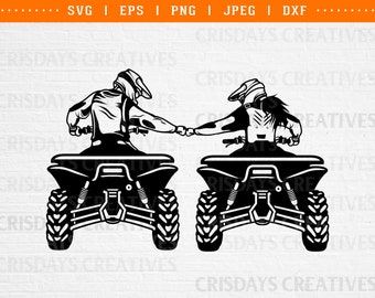 Dou ATV Svg| ATV svg| Quad Svg| 4wheeler Svg|  Cut Files, Vector, Png, Jpeg, Clipart