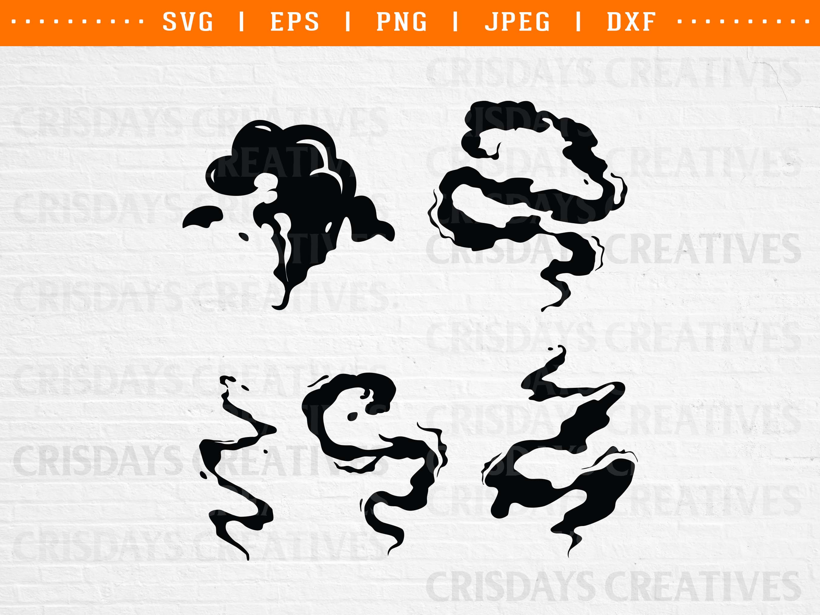 Fumée svg, paquet de fumée svg, nuage de fumée svg, vapeur svg, nuage