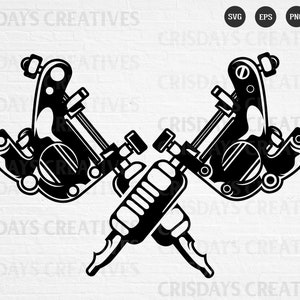 Tattoo Machine Svg| Cross Tattoo machine Svg| Tattoo Svg| Tattoo Art Svg|  tattoo png, tattoo clipart, tattoo tools png, tattoo machine png
