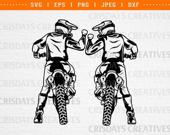 Best Bud Motocross SVG, Dirt Bike Friends Silhouette, Motocross Riding Cut File, MX Rider Clipart for Cricut, Dirt Bike Buddy Design