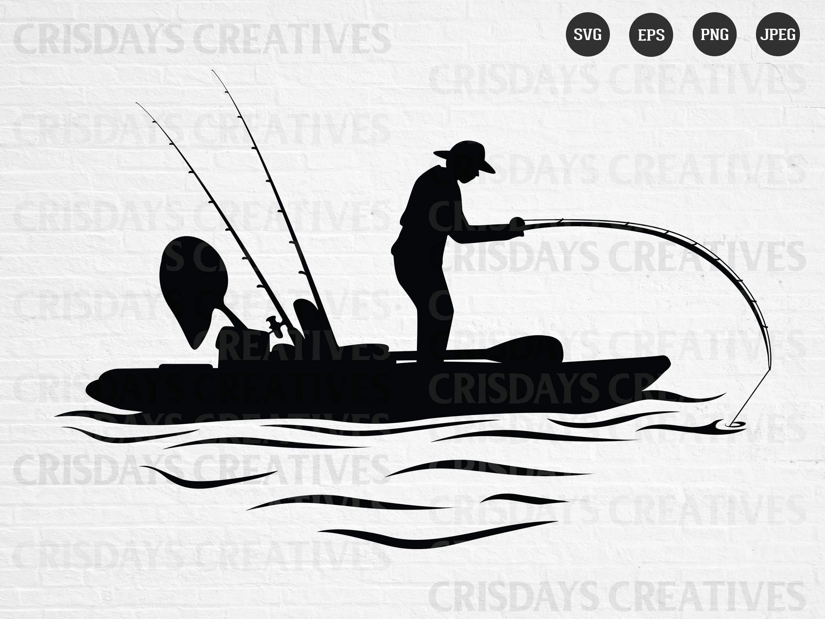 Kayak Fishing SVG Fishing SVG Dad Fishing Svg Grandpa Fishing Svg