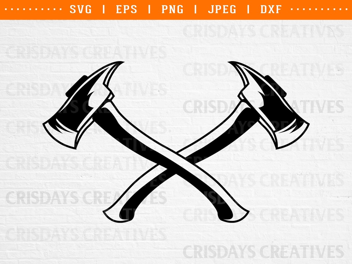 Crossed Axes Vector Crossed Axes Cross Axe Axes Svg Etsy