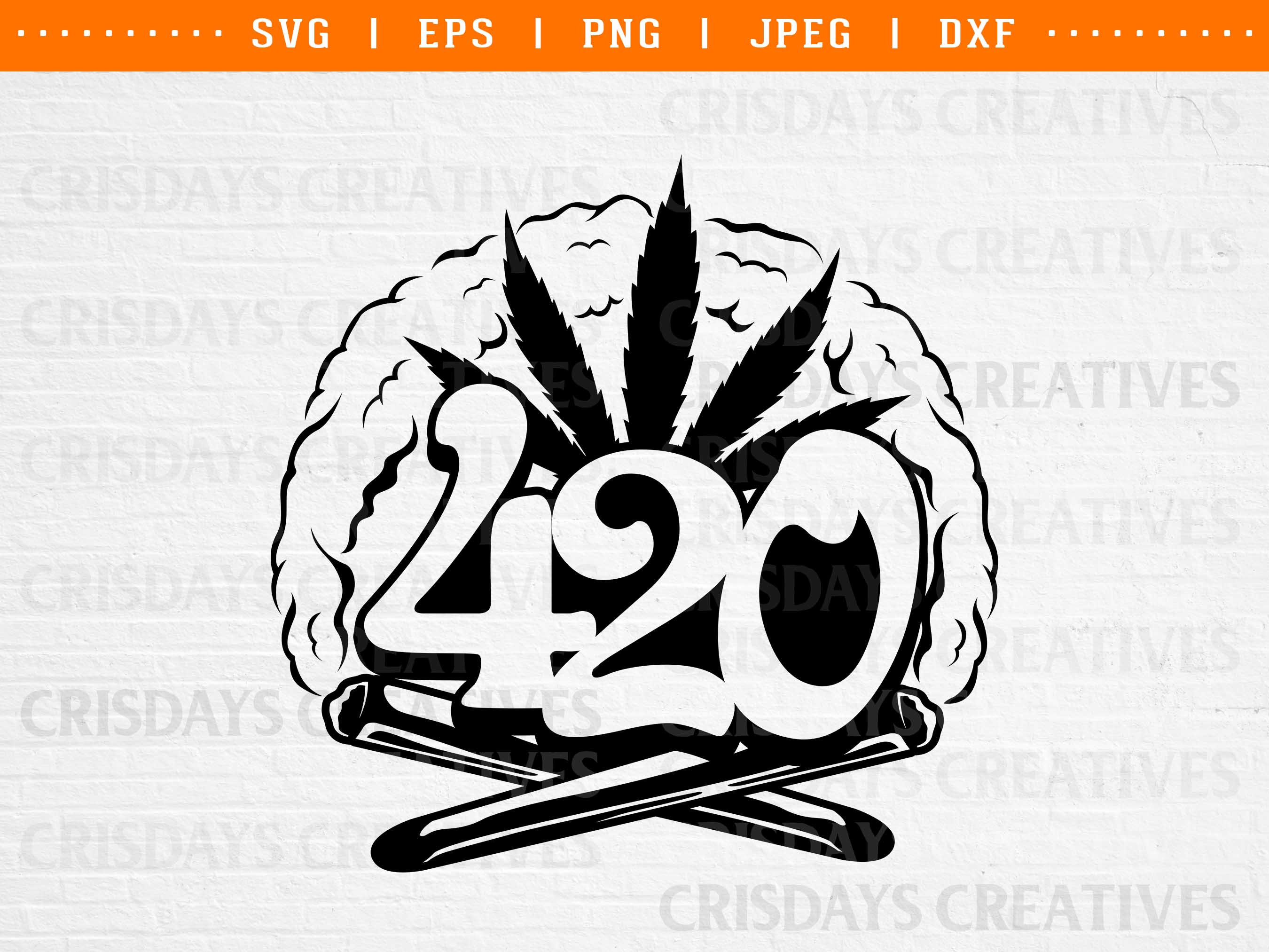 Happy 420 Lettering Typography Design Cannabis Stock Vector