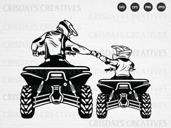 Father and Son ATV SVG: DadLife KidLife Cut File (Digital Files)