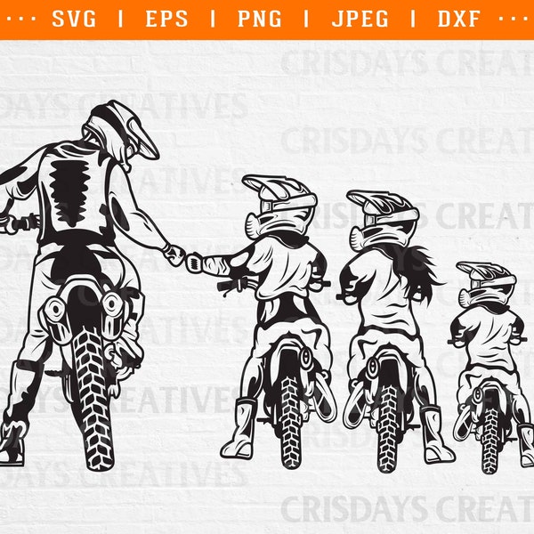 family motocross png, motocross png, motocross svg, dad motocross svg, father and kids bonding png, father and son png, father and daughter