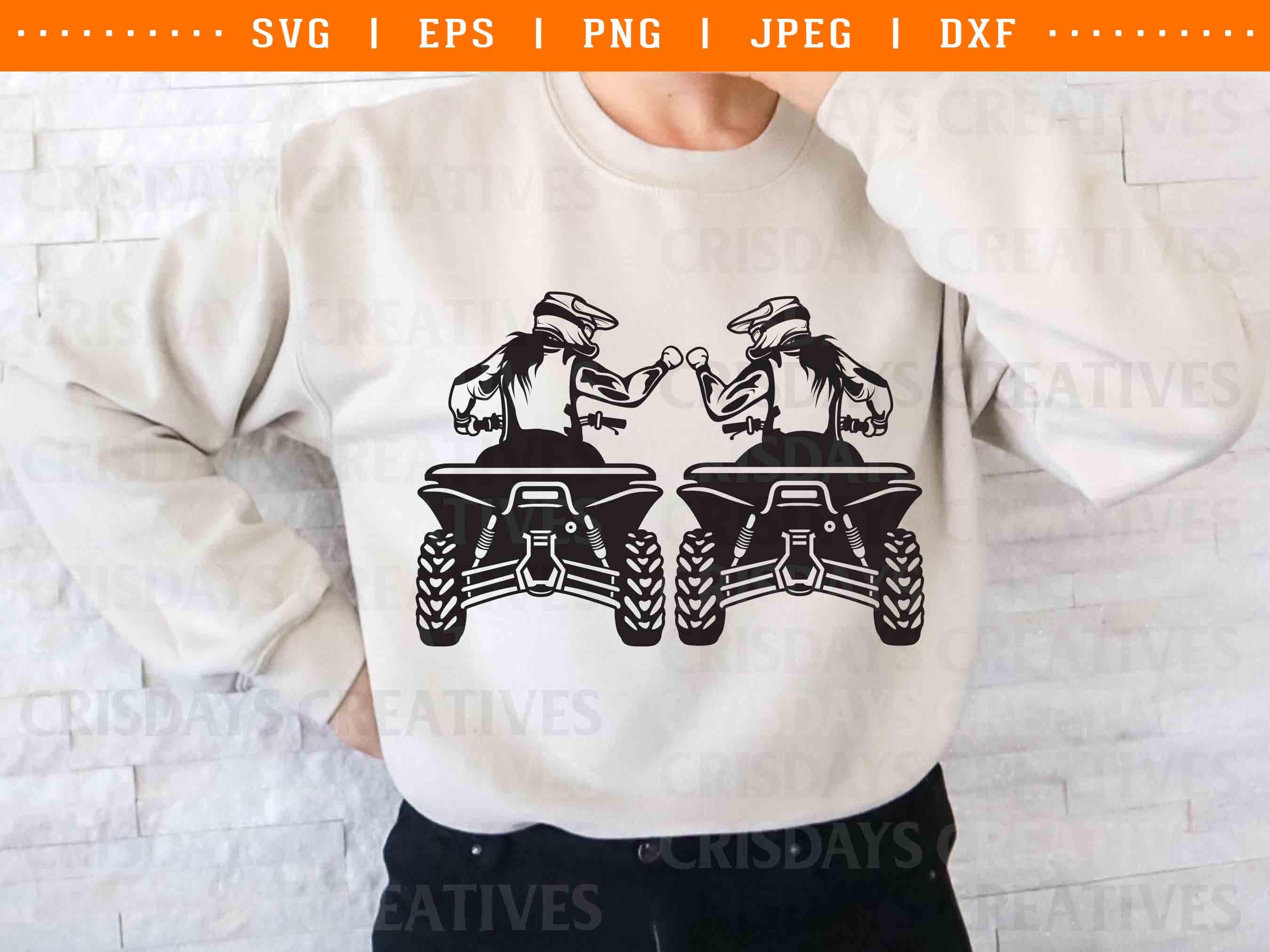 Best Buddies ATV Riding SVG | Four Wheeler Friends Clipart | ATV ...