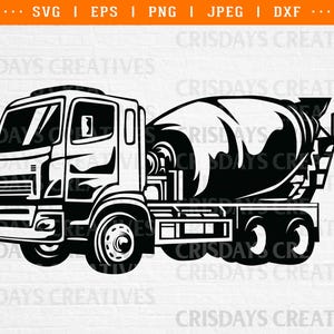 cement mixer svg files for cricut, construction vehicle svg, mixer svg, cement mixer clipart, cement mixer truck clipart, construction tools