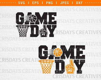 Basketball Game Day SVG | Game Day Shirt Design | Basketball Mom SVG | Sports Team Spirit Wear Cut File for Cricut & Silhouette