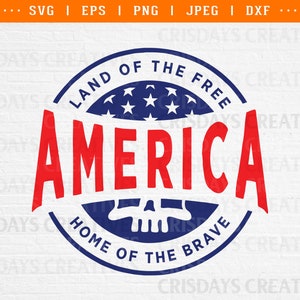 land of the free svg, land of the free home of the brave svg, land of the free because of the brave svg, 4th of july svg, svg shirt clipart