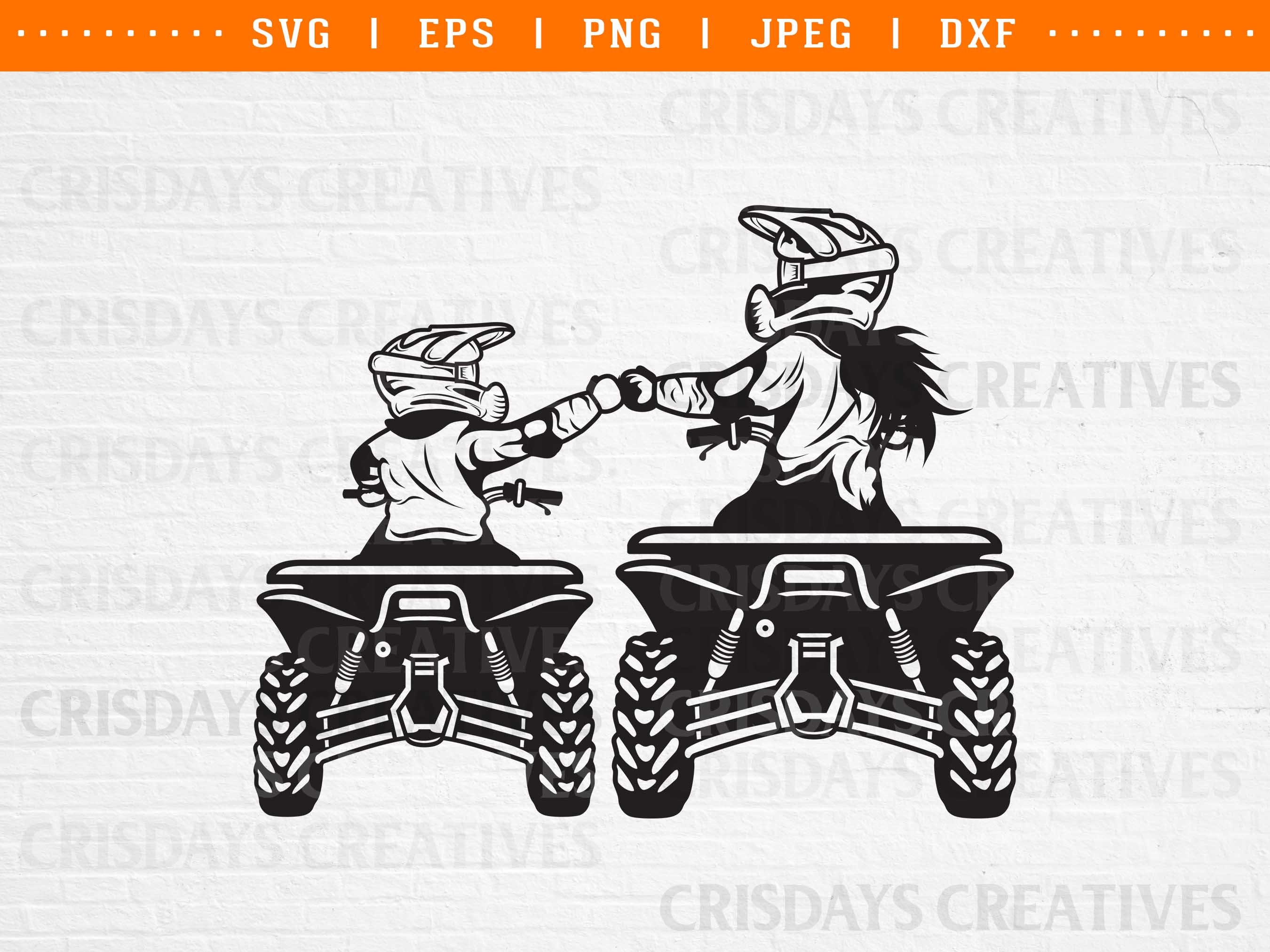Atv Svg Atv Png Atv Clipart Siblings Riding Atv Son and - Etsy UK