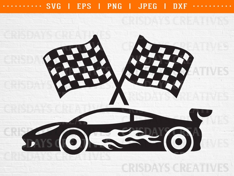 Race Car Svg Racing Car Svg Racing Flag Svg Race Flag Race Car Etsy