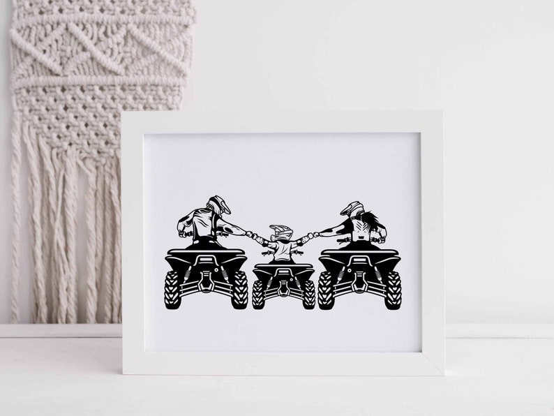 Atv Family Svg, Atv Svg, Atv Png, Atv Decals Design Png, Atv Stickers ...