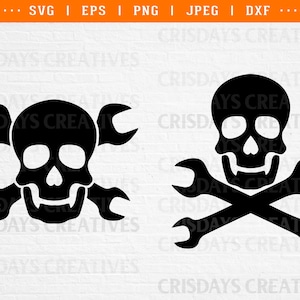 Skull Mechanic Svg || Mechanic png || Crossed Wrench || Skull Mechanic Wrench Svg || Mechanic Wrench Svg || Mechanic Vector || Cut Files