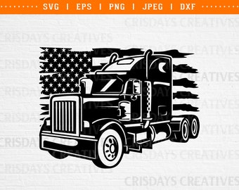 US Truck Svg | Big Truck Svg |Trucker Svg, truck driver gifts, truck png, truck prints, american truck, semi truck png, semi truck clipart