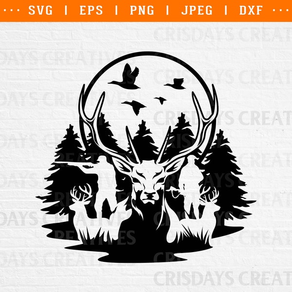 Hunting Svg| Deer hunting Svg| Deer Hunter Svg| Outdoor Hunting Svg| Hunting Shirt Svg| Clipart, Png, Vector, Cut Files