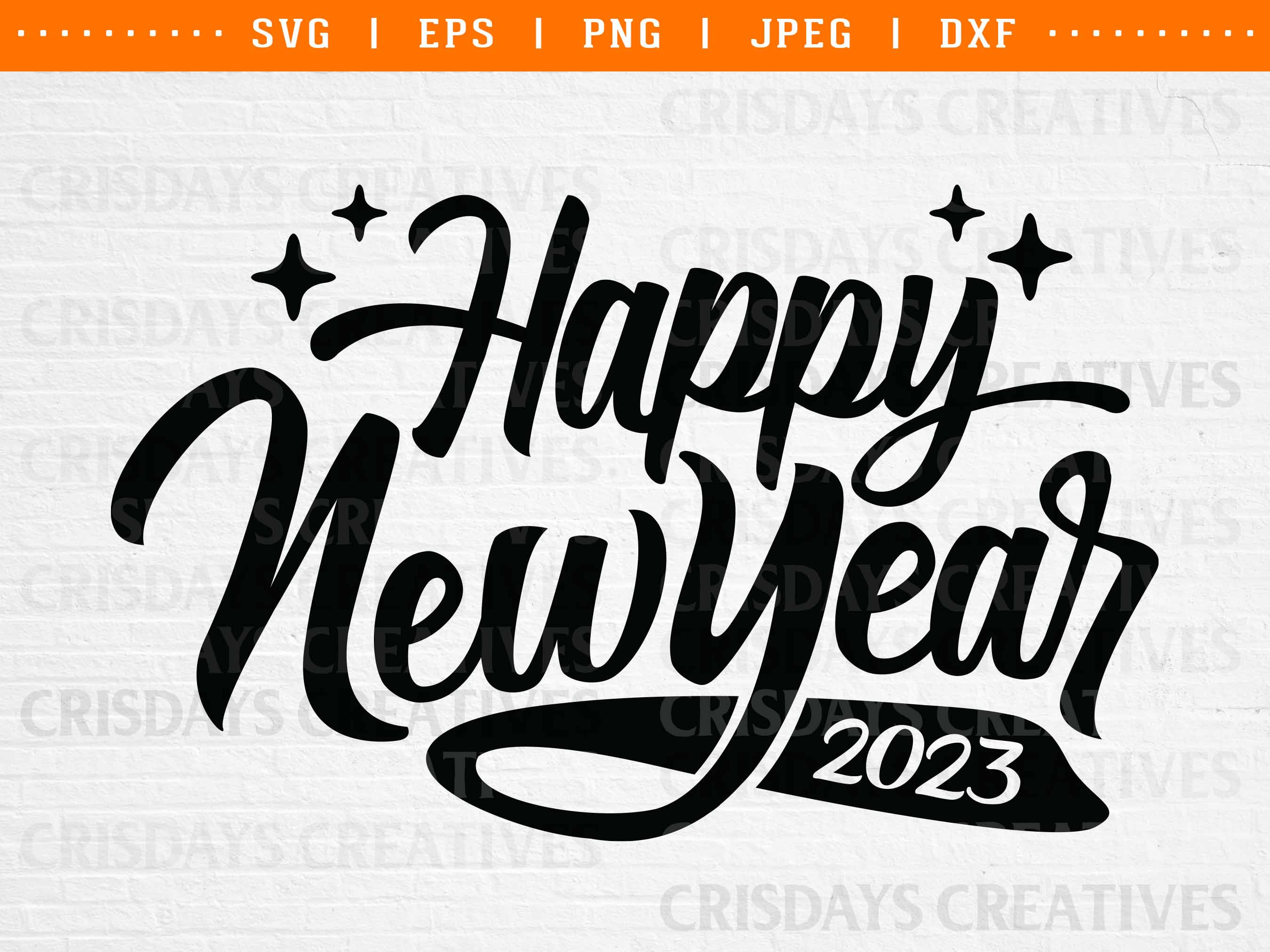 Happy New Year 2023 Clipart Black And White Get New Year 2023 Update