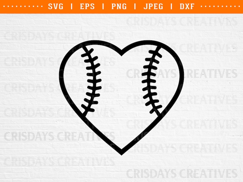 Softball Svg Softball Heart Svg Softball Love Svg Love Etsy