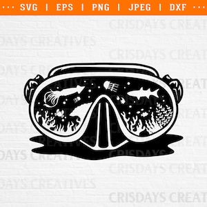 Scuba Mask Svg| Scuba Diver Mask Svg| Diving Svg| Free Diving Svg | diver svg, diver gift, diving mask svg , Png, Vector, Clipart, Cut files