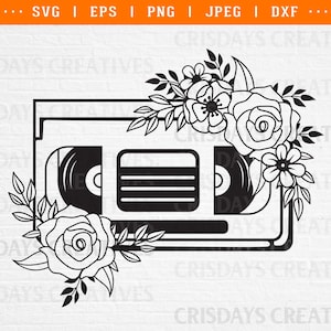 vhs tapes, vhs retro svg, floral vhs tapes svg, vhs tapes craft, vhs tapes png, vhs tape, vhs tapes art, video tape clipart, vhs tape svg